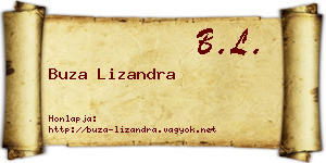 Buza Lizandra névjegykártya